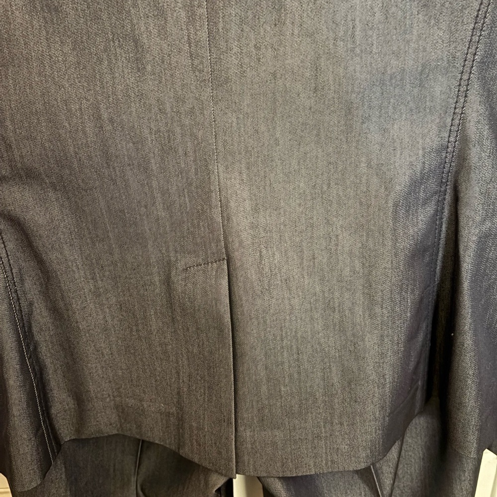Elie Tahari Denim Blue Wool-Blend Pant Suit | Sz 14 Blazer / 12 Pants - Picture 13 of 14